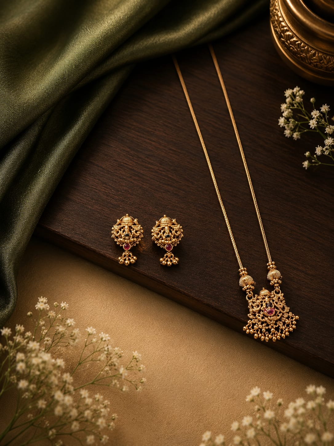 Lakshmi Pushpa Pendant Set